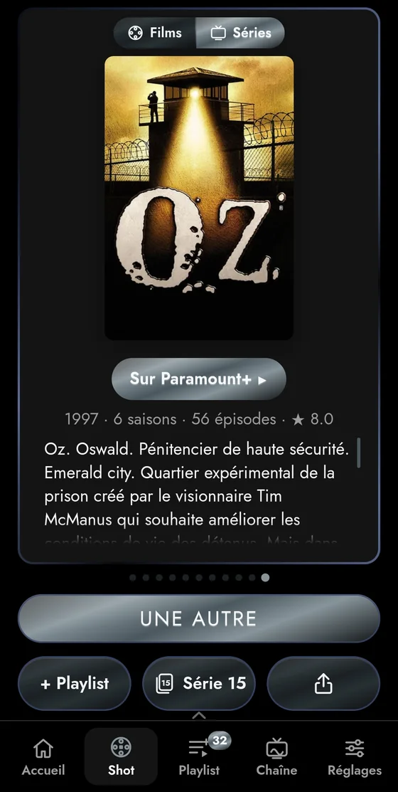 Une série, tout de suite