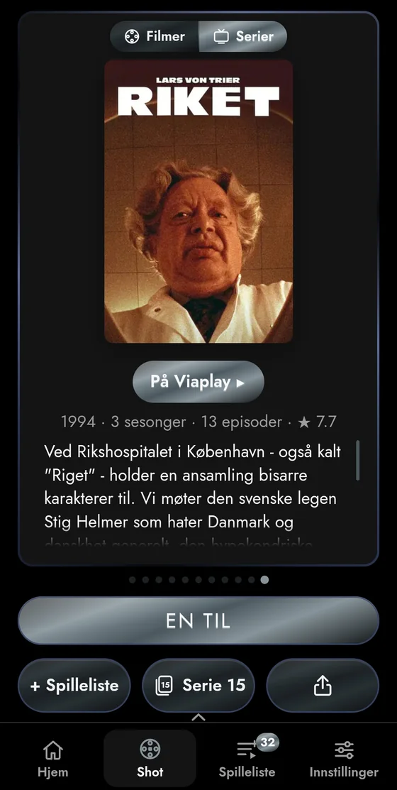 En serie, med en gang
