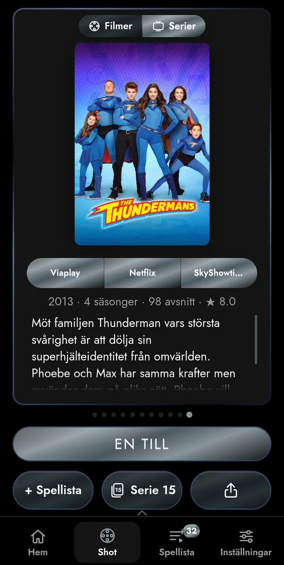 En serie, direkt